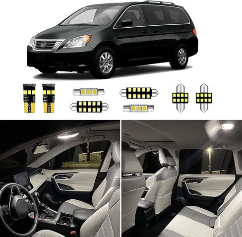 14pcs Odyssey Interior LED Lights Replacement for 2005 2006 2007 2008 2009 2010 Honda Odyssey 6000K Super Bright White interior LED bulbs replacement package + Installation Tool in Saudi Arabia
