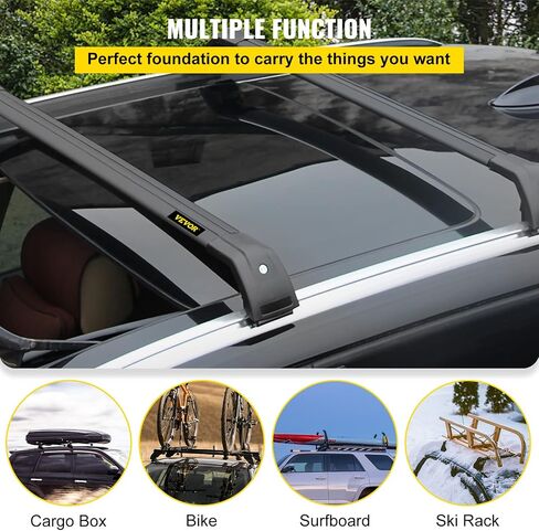 قضبان متقاطعة لحامل السقف VEVOR لسيارة Hyundai Tucson 2016 2017 2018 2019 2021، سعة 330 رطل من الألومنيوم لاستبدال القضبان المتقاطعة، حامل بضائع متقاطع عالي التحمل، أسود in Kuwait