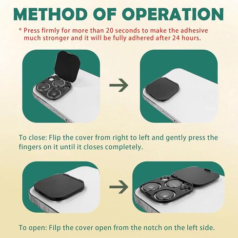 Camera Cover,Webcam Cover Compatible for Phone 15 Pro/15 Pro Max,Back Lens Cover Protect Your Privacy and Security(Black) in Saudi Arabia