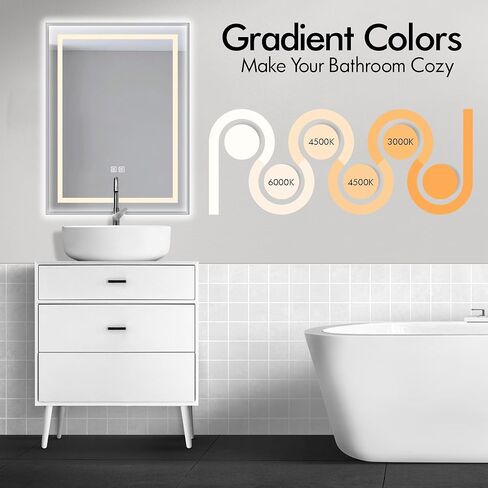 LED Bathroom Mirror – 24 x 32-inch Front and Backlit LED Mirror for Bathroom in Saudi Arabia