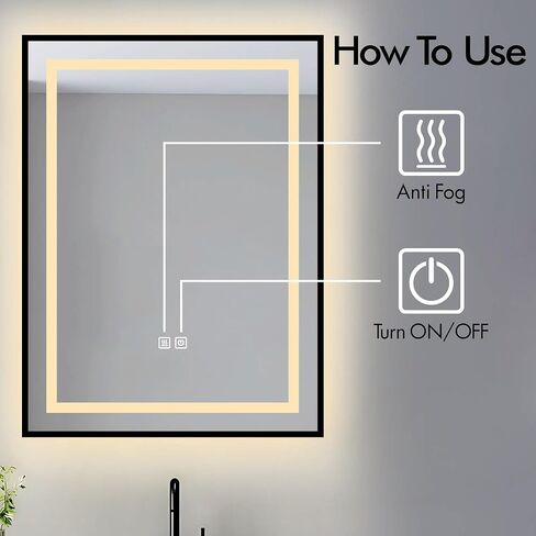 LED Bathroom Mirror – 24 x 32-inch Front and Backlit LED Mirror for Bathroom in Saudi Arabia