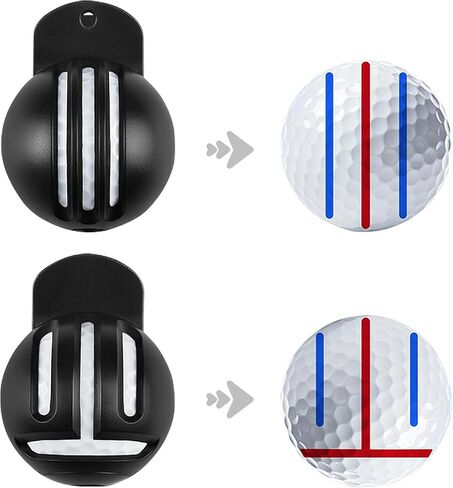 PGM Golf Ball Marker Liner Drawing Marker, Golf Ball Marker, Golf Ball Marker Stencil and 2 Color Golf Ball Markers, Golf Ball Line Marker Tool, Golf Ball Alignment Marking Tool for Golfer in Saudi Arabia