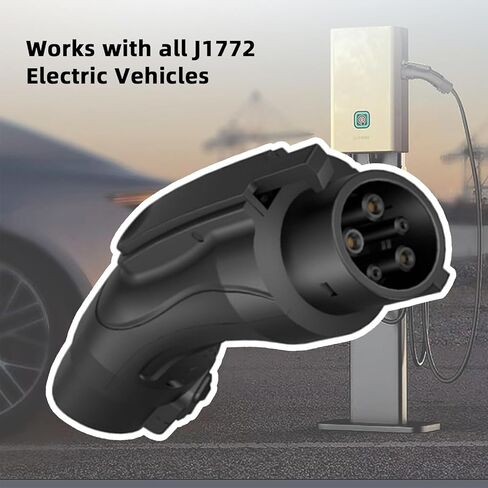 شاحن EV من المستوى 2 إلى محول Tesla J1772، بحد أقصى 48 أمبير و250 فولت تيار متردد، مع قفل مضاد للسقوط، متوافق مع شاحن Tesla Destination وموصل الهاتف المحمول in Kuwait