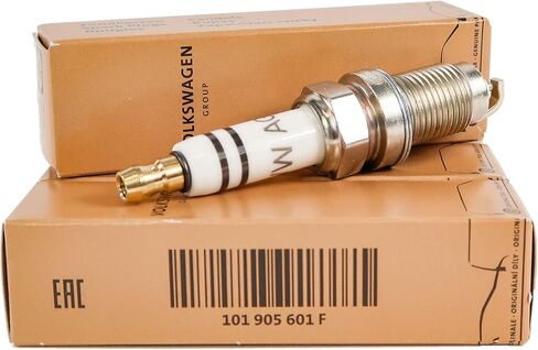 Genuine Spark Plugs, Set of 5 Volkswagen Spark Plugs for 2.5 L Engine, 101 905 601 F, Genuine Set of 5 Vehicle Part Manufactured in Germany fits to Volkswagen Models in Saudi Arabia