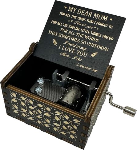 صندوق الموسيقى You are My Sunshine from Daughter to Dad، صناديق موسيقية كلاسيكية منقوشة يدويًا، هدايا تذكارية للأب من الابنة لعيد الميلاد والذكرى السنوية لعيد الميلاد (بني) in Kuwait
