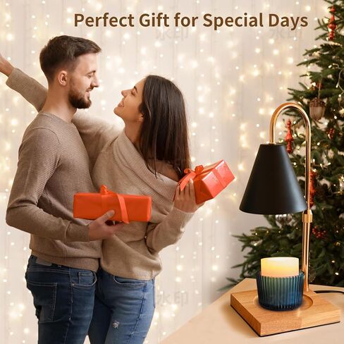 مصباح تدفئة الشموع، ضوء تدفئة الشموع الكهربائية مع مؤقت، سخان شمع قابل للتعتيم مع 2 لمبات Gu10، سخان شمع بارتفاع قابل للتعديل لجرار الشموع، هدية عيد الأم من الشمع المعطر in Kuwait