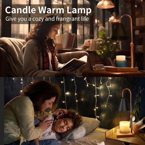 مصباح تدفئة الشموع، ضوء تدفئة الشموع الكهربائية مع مؤقت، سخان شمع قابل للتعتيم مع 2 لمبات Gu10، سخان شمع بارتفاع قابل للتعديل لجرار الشموع، هدية عيد الأم من الشمع المعطر in Kuwait