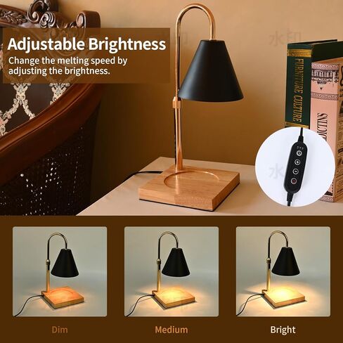 مصباح تدفئة الشموع، ضوء تدفئة الشموع الكهربائية مع مؤقت، سخان شمع قابل للتعتيم مع 2 لمبات Gu10، سخان شمع بارتفاع قابل للتعديل لجرار الشموع، هدية عيد الأم من الشمع المعطر in Kuwait