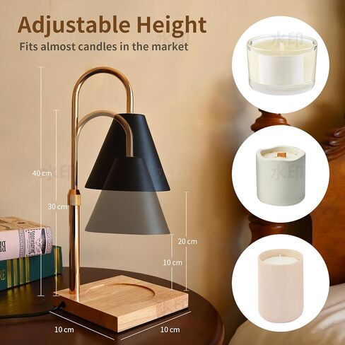 مصباح تدفئة الشموع، ضوء تدفئة الشموع الكهربائية مع مؤقت، سخان شمع قابل للتعتيم مع 2 لمبات Gu10، سخان شمع بارتفاع قابل للتعديل لجرار الشموع، هدية عيد الأم من الشمع المعطر in Kuwait