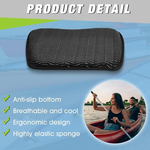 Lewtemi Anti Slip Kayak Seat Cushion Kayak Seat Pad Waterproof Boat Cushion for Inflatable Kayak Canoe Boat Sitting Kayaking Drifting Rafting Fishing Accessory Water Sports Outdoor, 15 x 12'' in Saudi Arabia