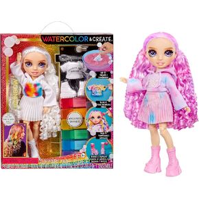 Rainbow High Color & Create Fashion DIY Doll with Washable Rainbow Markers, Green Eyes, Straight Hair in 2 Pig Tails, Bonus Top & Shoes. Color, Create, Play, Rinse and Repeat. Creative 4-12+ in Saudi Arabia