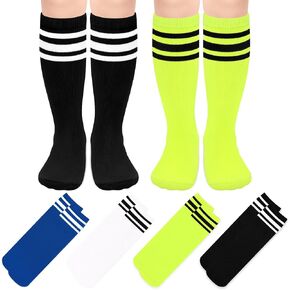 Kids Soccer Socks Toddler Soccer Socks Youth Soccer Socks Kids 4-6 Toddler Baseball Socks Youth Football Socks Black in Kuwait