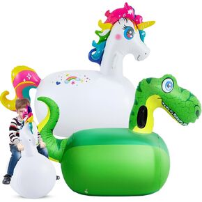 Hiboom 4 Pcs Giant Inflatable Dinosaur Hopping Toys 51 Inch Dinosaur Bouncer Animal Toys Dinosaur Ride on Toys Hopping Toys Dinosaur Hopper for Christmas Birthday Party Gifts(4 Pcs) in Saudi Arabia