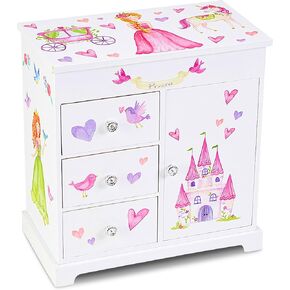 Jewelkeeper Unicorn Musical Jewelry Box with 3 Pullout Drawers, Fairy Princess and Castle Design, Dance of the Sugar Plum Fairy Tune in Kuwait