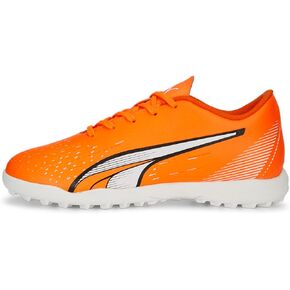 حذاء رياضي PUMA Ultra Play Turf للتدريب، نعناع كهربائي - أبيض - أصفر سريع، 2.5 US للجنسين للأطفال الكبار in Kuwait