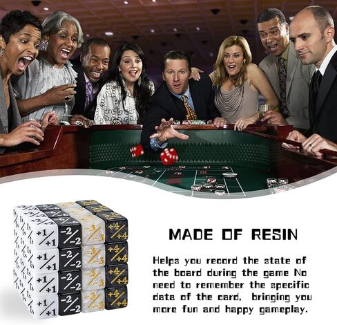 48 قطعة النرد MTG عدادات النرد الرمزي، Magic The Gathering Glitter Sparkle Dice، Loyalty Dice Starry Marble D6 مكعب النرد متوافق مع MTG، CCG، ملحقات ألعاب البطاقات (أسود وأبيض) in Kuwait