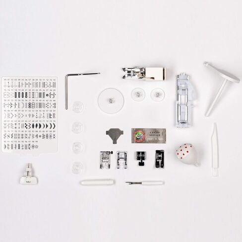 Janome JW8100 Fully-Featured Computerized Sewing Machine with 100 Stitches, 7 Buttonholes, Hard Cover, Extension Table and 22 Accessories in Saudi Arabia