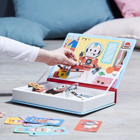 Janod MagnetiBook 45 pc Magnetic Boys Costumes Dress Up Game - Ages 3+ - J02719 in Saudi Arabia