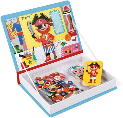 Janod MagnetiBook 45 pc Magnetic Boys Costumes Dress Up Game - Ages 3+ - J02719 in Saudi Arabia
