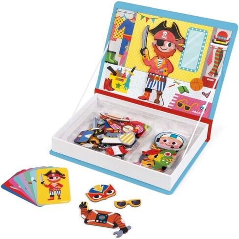 Janod MagnetiBook 45 pc Magnetic Boys Costumes Dress Up Game - Ages 3+ - J02719 in Saudi Arabia