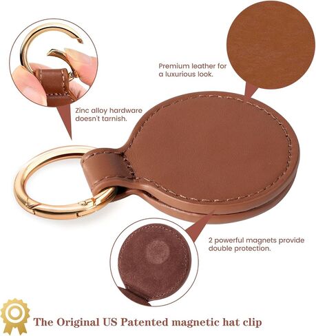 Niveaya Hat Clip for Travel - Women's Travel Accessory, Multifunctional Magnetic Hat Clip for Hanging Sunglasses, Car Keys.（Brown） in Kuwait