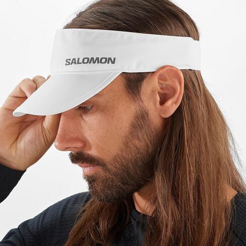 Salomon unisex adult Cross Visor-white Osfa Cap, White in Saudi Arabia