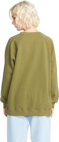 Volcom Women's Stone Magic Boyfriend Crew Fleece Sweatshirt, Clay, XX-Large in Saudi Arabia