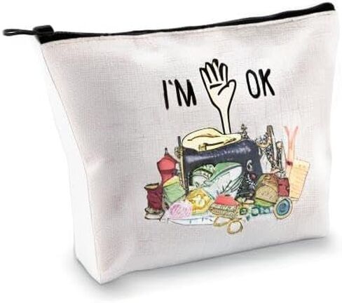 GJTIM Quilting Themed Gift Sewing Gift Sewing Storage Bag Stitching Makeup Bag For Quilters Seamstress Tailors Sewing Lovers (OK Sewing Bag) in Saudi Arabia