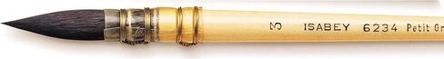Isabey Siberian Blue Squirrel Quill Watercolor Brush, White in Kuwait