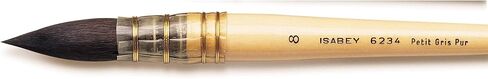 Isabey Siberian Blue Squirrel Quill Watercolor Brush, White in Kuwait