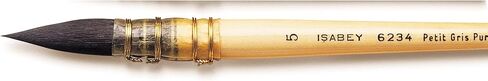 Isabey Siberian Blue Squirrel Quill Watercolor Brush, White in Kuwait