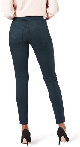 Signature by Levi Strauss & Co. Gold Women's Totally Shaping Pull-On Skinny Jeans (Available in Plus Size), Black Opal, 16 Short in Saudi Arabia
