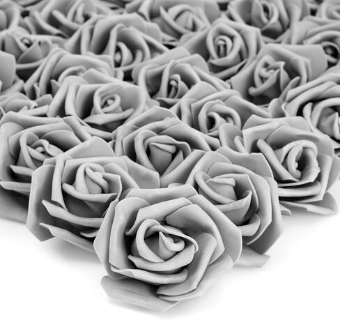 Bright Creations 100 Pack Pink and White Artificial Rose Heads, 3-Inch Stemless Flowers for Valentine's Day, Weddings, Bouquets, DIY Crafts (4 Colors) in Saudi Arabia