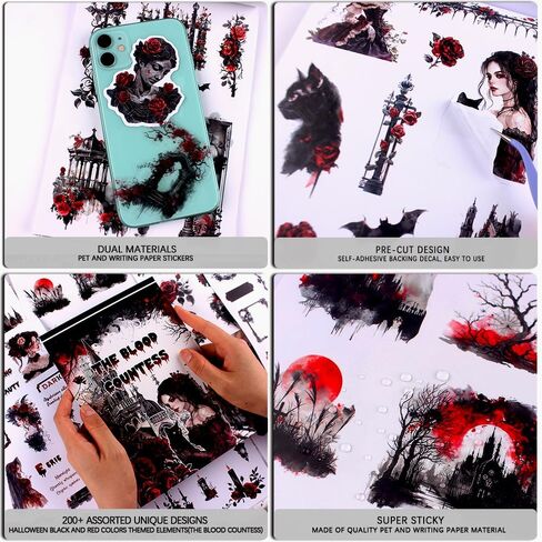 ملصقات سجل القصاصات Dwpetzo للبالغين، ملصقات جمالية عتيقة مقطوعة مسبقًا، مواد سجل القصاصات المزدوجة، كتاب الزائل للمجلات غير المرغوب فيها، لوازم سجل القصاصات in Kuwait