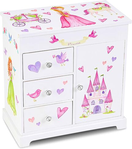 Jewelkeeper Unicorn Musical Jewelry Box with 3 Pullout Drawers, Fairy Princess and Castle Design, Dance of the Sugar Plum Fairy Tune in Kuwait