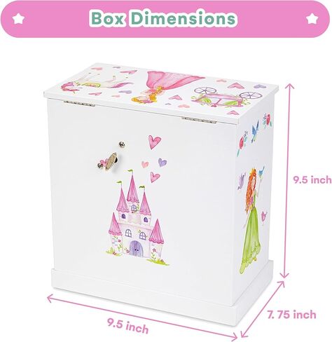 Jewelkeeper Unicorn Musical Jewelry Box with 3 Pullout Drawers, Fairy Princess and Castle Design, Dance of the Sugar Plum Fairy Tune in Kuwait