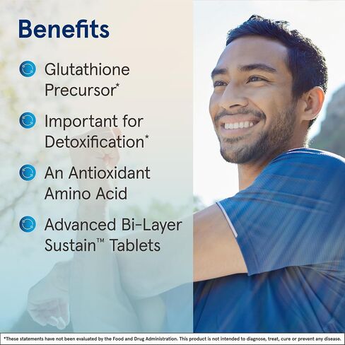 Jarrow Formulas N-A-C Sustain 600 mg - مكمل للأحماض الأمينية المضادة للأكسدة - 60 قرصًا مستدامًا - يدعم وظائف الكبد والرئة - مقدمة للجلوتاثيون - 60 وجبة (قد تختلف التعبئة) in Saudi Arabia