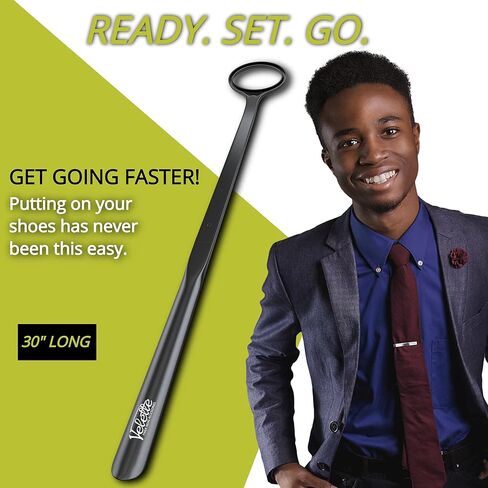 Shoe Horn 30" Long - PlastVelette Shoe Horn Long Handle for Seniors, Shoe Horns for Boots and Cowboy Boots, or Extra Long Shoe Horn for Kids in Kuwait