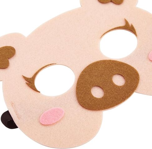 BLUE PANDA 12 Pack Felt Animal Masks for Kids, Jungle Safari Party Favors for Birthday (7x7.2 in) in Saudi Arabia