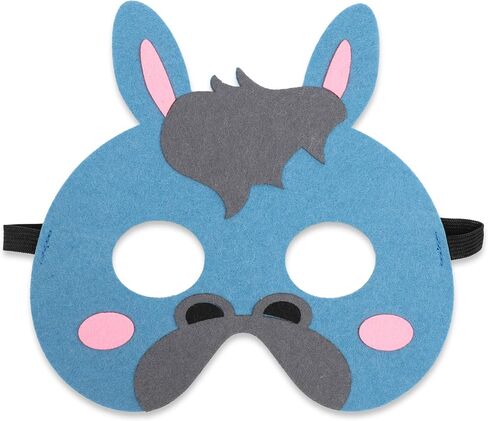 BLUE PANDA 12 Pack Felt Animal Masks for Kids, Jungle Safari Party Favors for Birthday (7x7.2 in) in Saudi Arabia