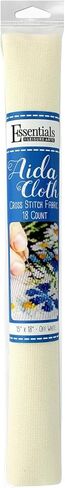 Essentials By Leisure Arts Aida Cloth, 18 Count, 15" x 18", Medium Green Cross Stitch Fabric for Embroidery, Cross Stitch, Machine Embroidery and Needlepoint in Saudi Arabia