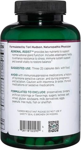 Vitanica Adrenal Assist, Adrenal Support, Vegan, 180 Count in Saudi Arabia