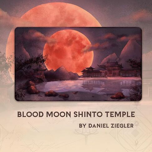 Paramint Blood Moon Torii Gate - MTG Playmat - Compatible with Magic The Gathering Playmat - Play MTG, YuGiOh, TCG - Original Play Mat Art Designs & Accessories in Kuwait