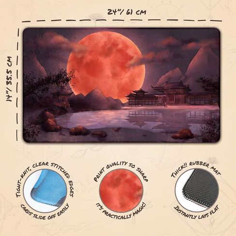 Paramint Blood Moon Torii Gate - MTG Playmat - Compatible with Magic The Gathering Playmat - Play MTG, YuGiOh, TCG - Original Play Mat Art Designs & Accessories in Kuwait