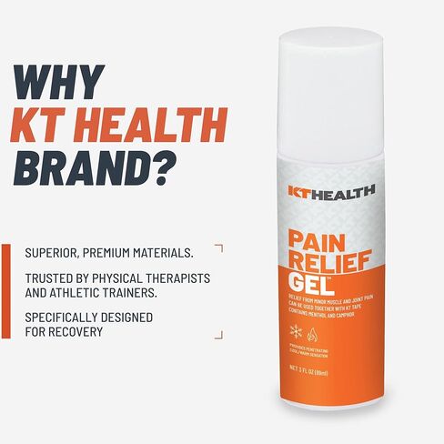 KT Health, Pain Relief Gel, Time-Released Topical Relief from Back Pain, Sciatica and Arthritis, 3.4 oz Tube in Saudi Arabia