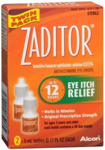 Zaditor Antihistamine Eye Drops Twin Pack 0.34 Fl oz in Saudi Arabia