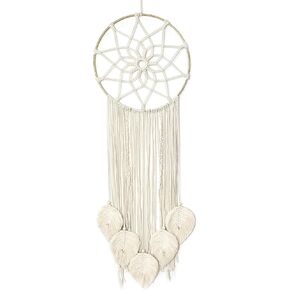 5 Pack Dream Catchers Sun Moon Design Large Handmade Boho Wall Hanging Ornament with decorative Feathers for Boys Girls Bedroom Living Home Decoration (Black)