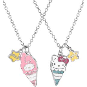 Hello Kitty Sanrio and Friends Girls BFF Necklace Set - 16"+3" BFF Friendship Necklaces Officially Licensed in Kuwait