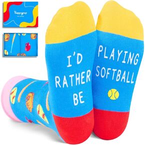 HAPPYPOP Boy Socks Girl Socks Crazy Socks For Kids Softball Socks For Girl Youth, Softball Gifts For Girls Gifts For 10 Year Old Girl Kid Gifts in Kuwait
