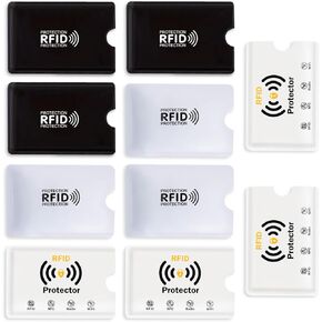 RFID Blocking Sleeves, Identity Theft Prevention RFID Credit Card Holders Smart Slim Design Card Covers, Perfect for Wallet, Puerse, Passport Holder (10 Packs-5 Colors Card Covers) in Kuwait